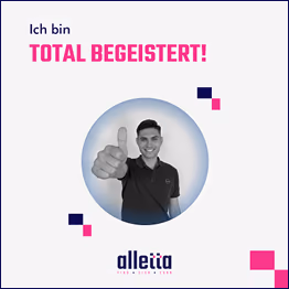 Personalisierter Social-Media-Post mit eigenem Foto für die alletta Weiterempfehlung