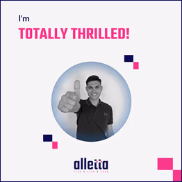 Personalised social media post with your own photo for the alletta referral