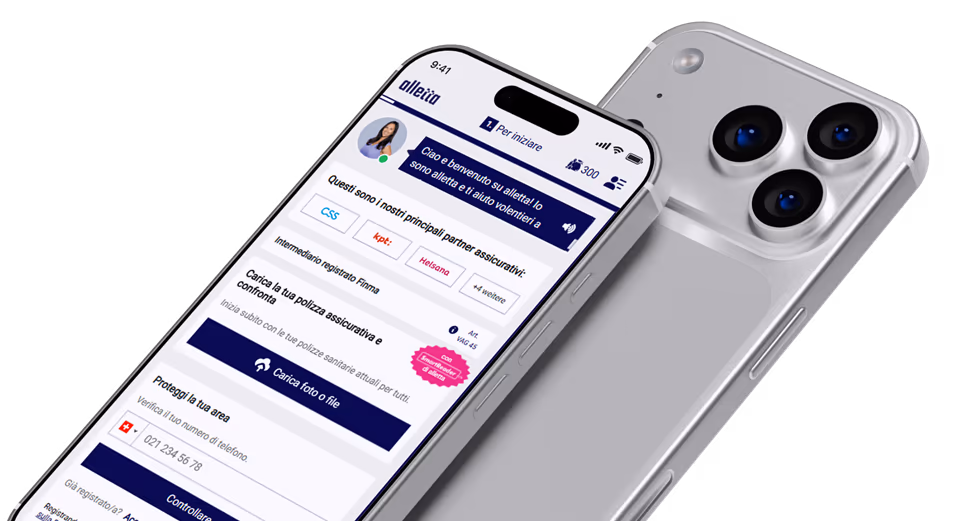 L'assicurazione alletta controlla su due smartphone