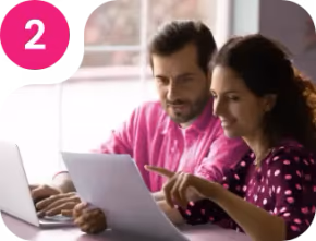 Step 2: Couple reviewing documents together