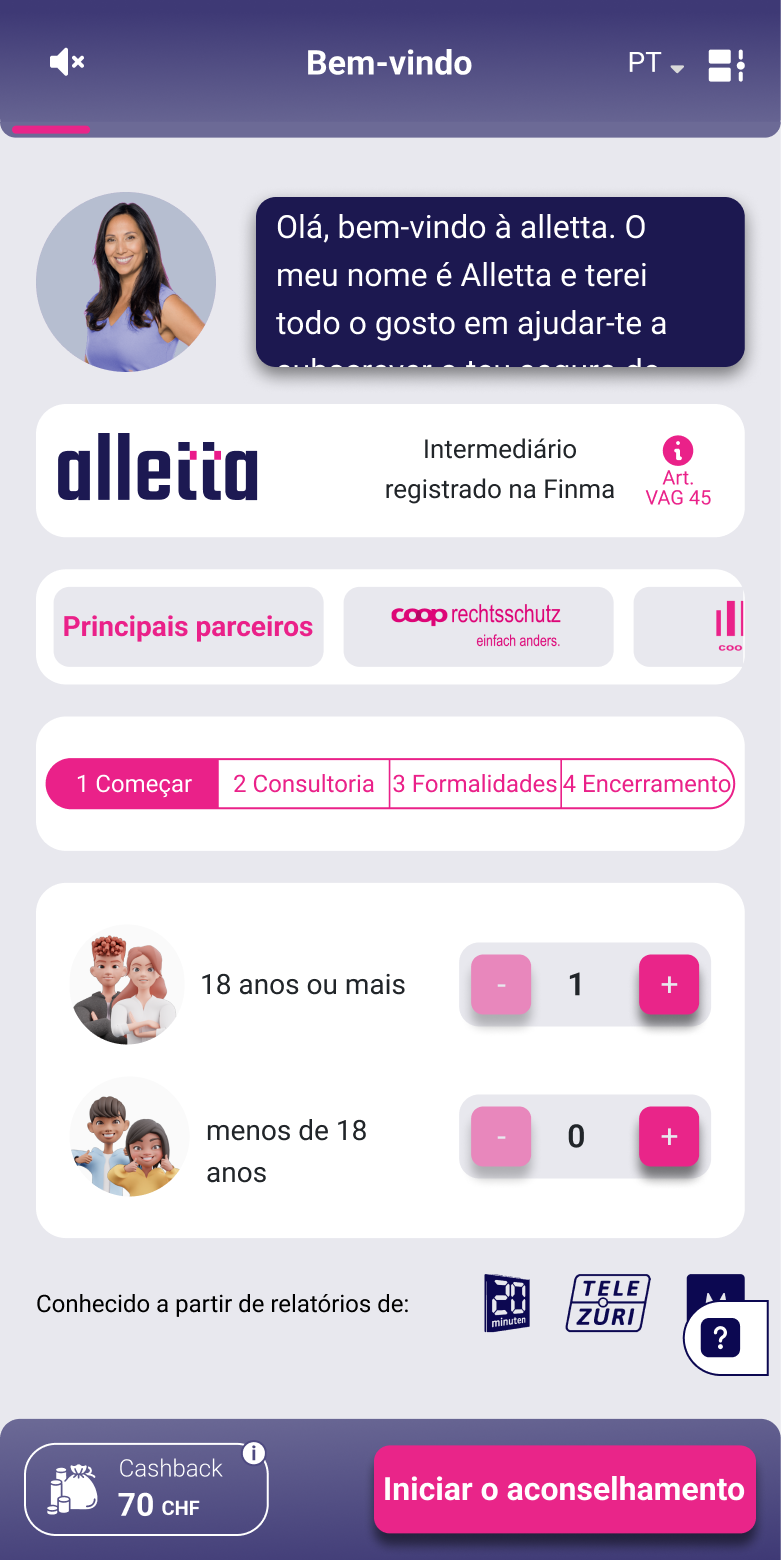 Inserir pessoas seguradas no processo digital com a alletta.
