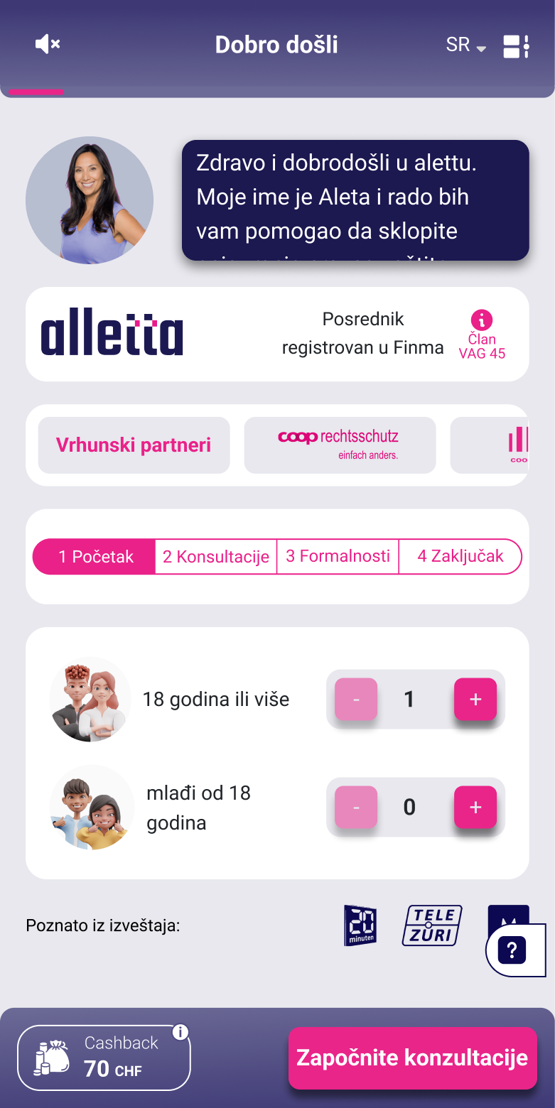 Unos osiguranih osoba u digitalni proces sa alletta.