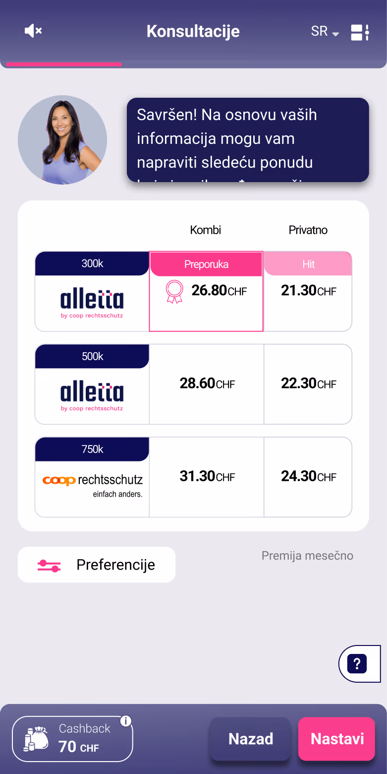 Izbor pravne zaštite sa alletta i poređenje ponuda.