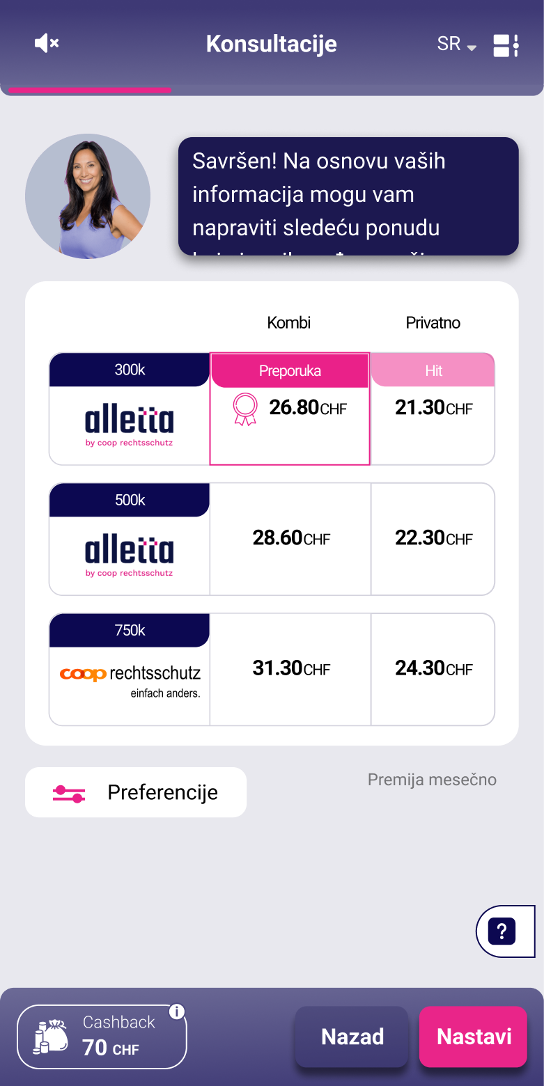 Izbor pravne zaštite sa alletta i poređenje ponuda.