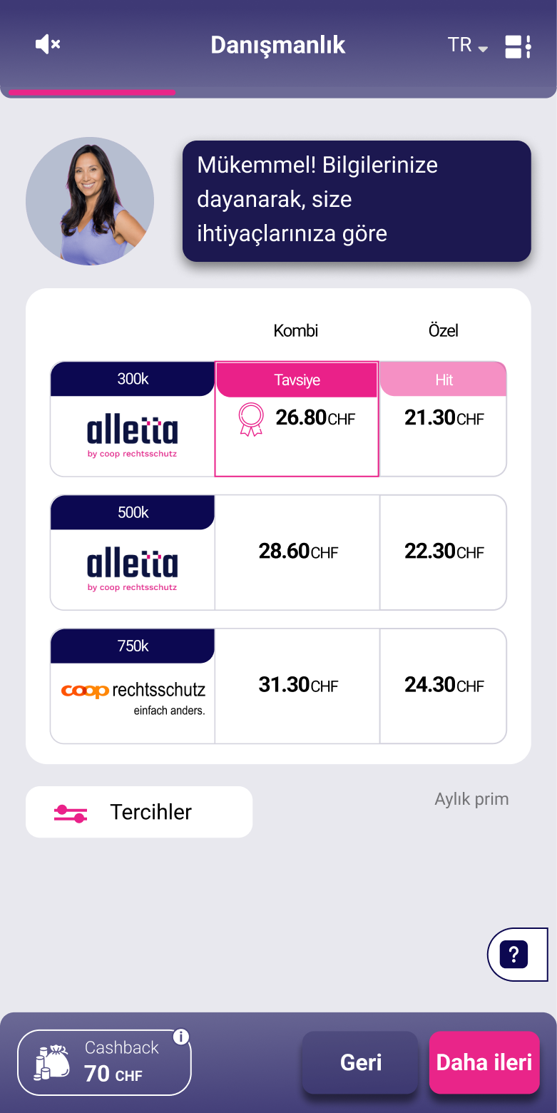 alletta ile hukuki koruma seç ve teklifleri karşılaştır.