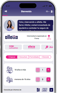 La app de alletta te pregunta por tu situación para la protección jurídica