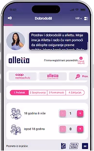 alletta aplikacija te pita o tvojoj situaciji za pravnu zaštitu