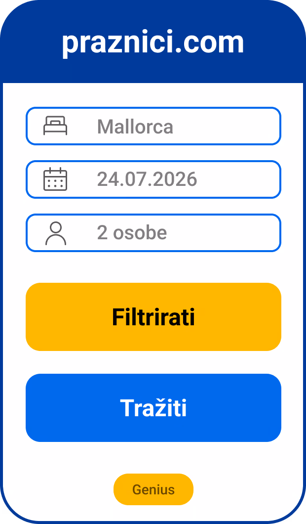 Obrazac za rezervaciju platforme za odmor na pametnom telefonu