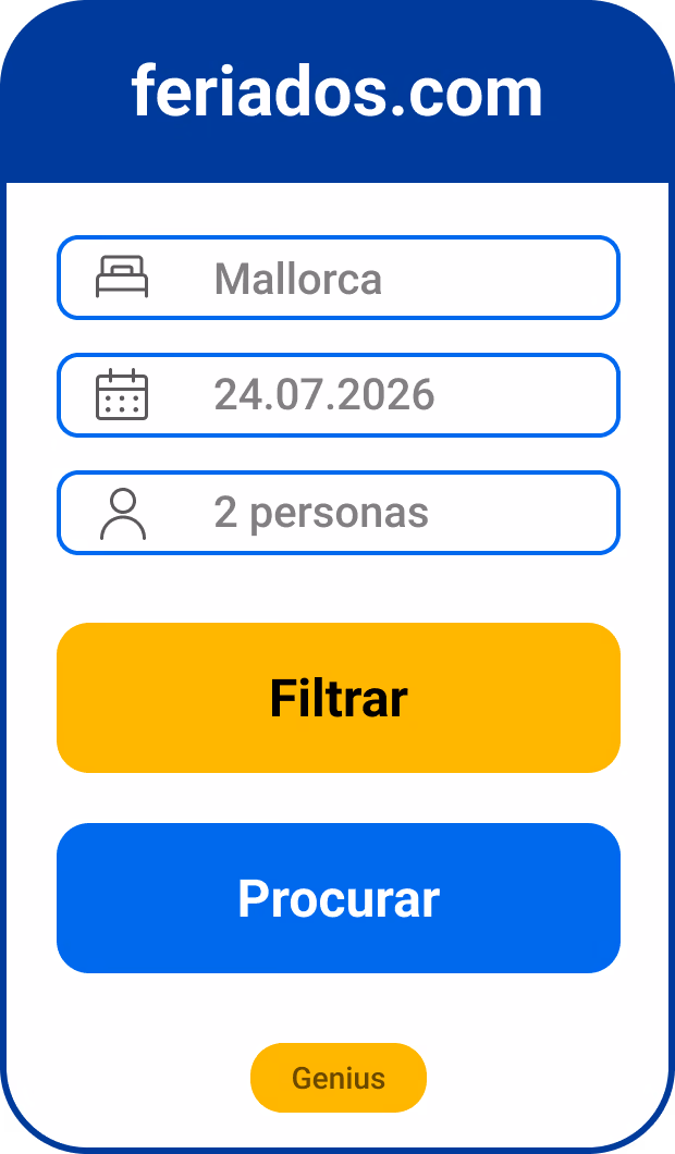 Formulário de reserva de uma plataforma de férias num smartphone